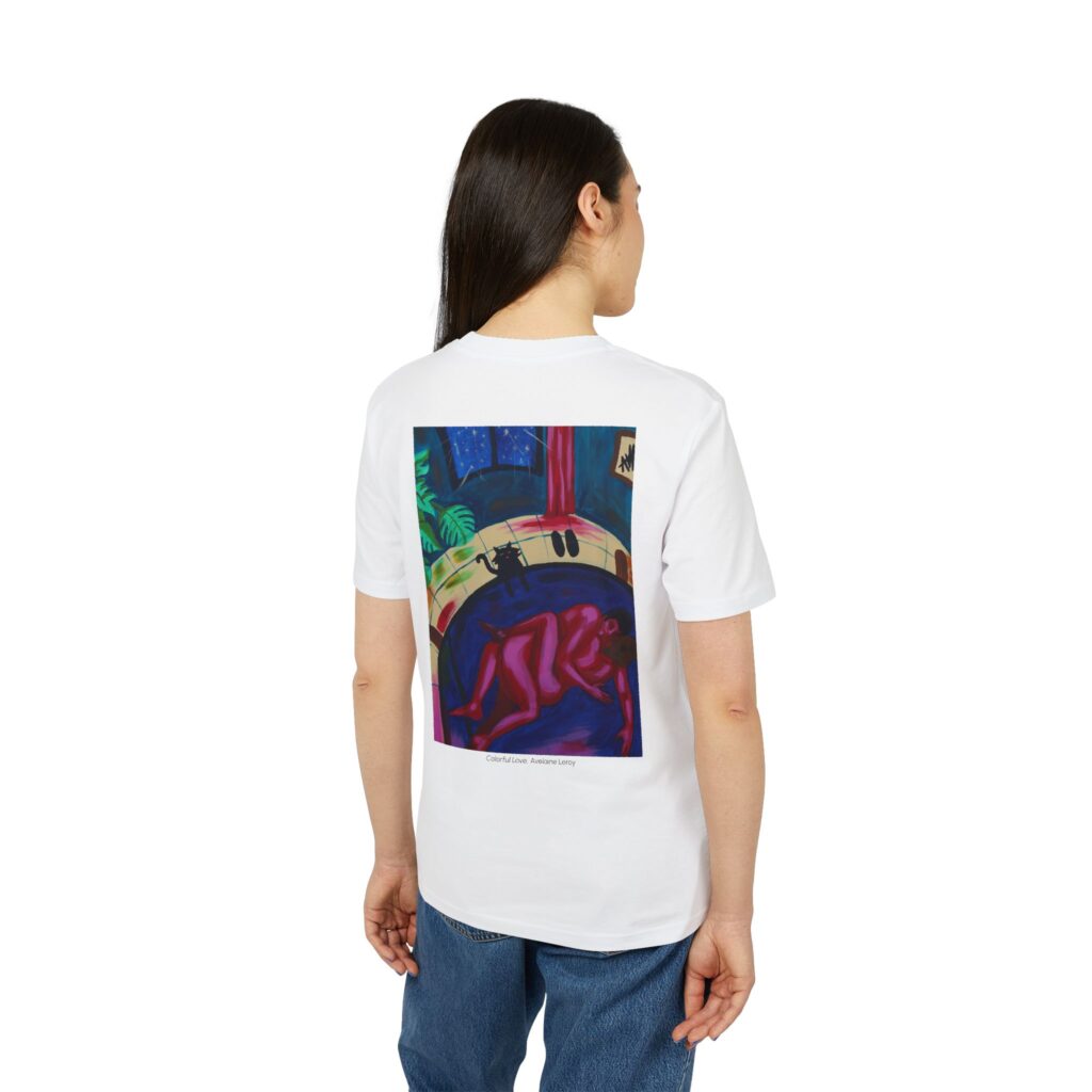 t shirt artiste femme peintre colorful love