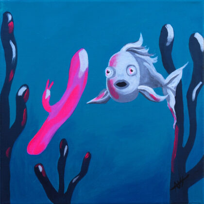 Peinture originale No plastic in the ocean
